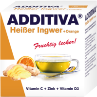 ADDITIVA heißer Ingwer+Orange Pulver Sachets