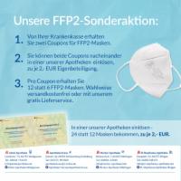 12 FFP2 MASKEN MIT 1 BERECHTIGUNGSSCHEIN